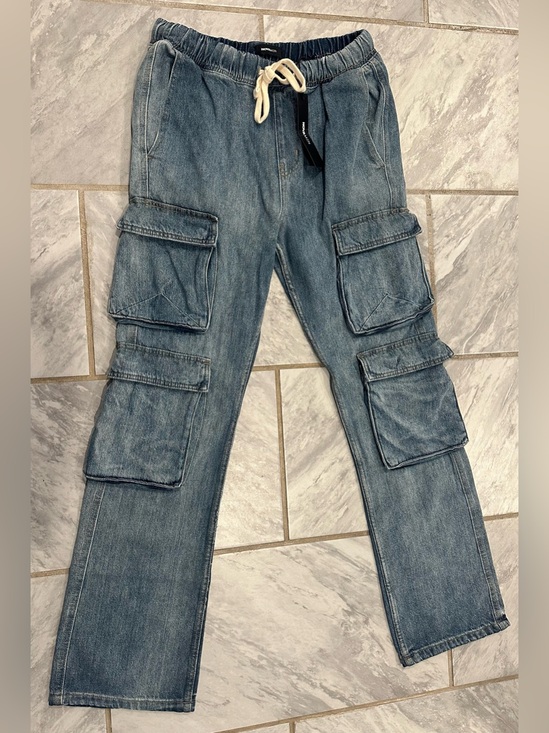Fashion Nova Other - NWT Nova Men Stacked Slim Flare Cargo E-Waist Cargo Jeans Size Small 32L